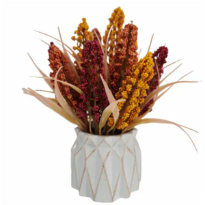 Holiday Home Harvest Floral In White Vase