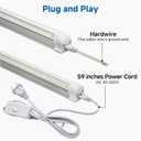 Brtstiun LED Shop Lights for Garage, 4FT Linkable Garage Ceiling Light, T8 5000K Daylight Plug in Hanging LED Light Fixture for Workshop, Warehouse, Basement, 6 Pack 45W 6300LM