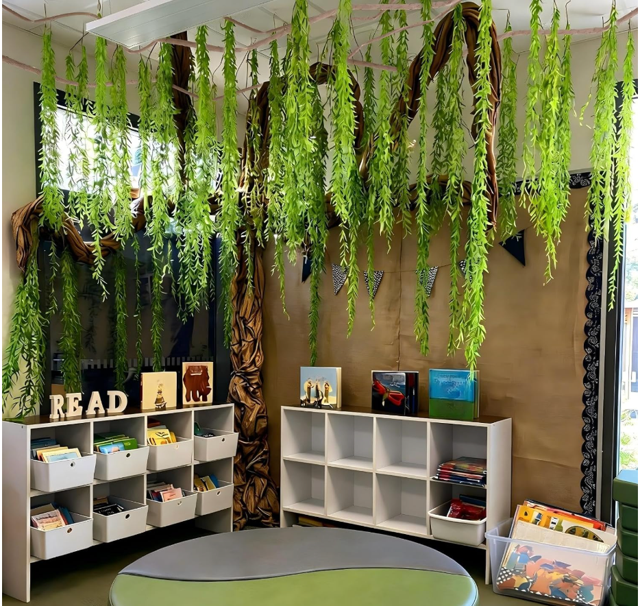 68.9ft Hanging Vines with 19.69ft Branches, Jungle Party Decorations