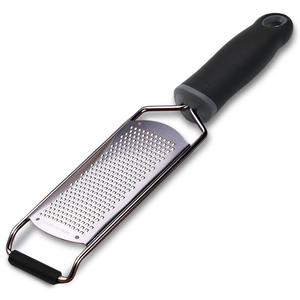 Stainless Steel Cheese Grater, Ergonomic Soft Handle Lemon Ginger Potato Zester with Plastic Cover