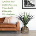 3ft Artificial Spiked Agave Plant, 36" Faux Agave Plants Indoor Small Floor Plant Perfect for Front Porch, Patio, Indoor Outdoor Home, Office Decor 1pcs