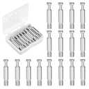 16Pcs 35mm Furniture Connecting Fittings, Galvanized Iron Thread Bolts Dowels Screws, 6mm Thread Dia Metal Dowel Fittings Fasteners for Cabinet Drawer Dresser and Wardrobe Panel Connecting, Silver