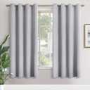 YoungsTex 72 Inch Length Blackout Curtains for Living Room - Light Grey Thermal Insulated Drapes with Grommet for Bedroom Dining Room Darkening, 2 Panels, 52 x 72 Inch
