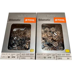 Stihl 33RS-84 2PK, 3/8" .050 Gauge, 84 Drive Links, 25", Rapid Super, Professional Saw Chain, 3623-005-0084