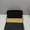 DailyPlus Purse Organizer Insert with Zipper & Key Chain Felt Bag Organizer for Tote Purse Handbag Black XLarge