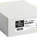 Quality Park #10 Window Envelopes, Single Window, 4-1/8 x 9-1/2 Inches, 24 lb White, Gummed, 500 per Box (QUA90120)