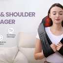 4D Shiatsu Neck and Shoulder Massager with Heat, Deep Tissue Back and Neck Massager for Pain Relief, Eco-Friendly Portable Massage Pillow for Home Office Car, Relaxing Gift for Men and Women