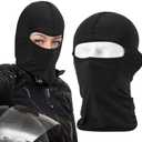 Balaclava Tactical Face Mask Hood Neck Gaiter 1 Pack (Black) (Black)