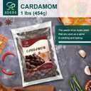 Soeos Chinese Cardamom Seeds, Amomum Tsaoko, Caoguo, 1lb (EXP 11/11/26)