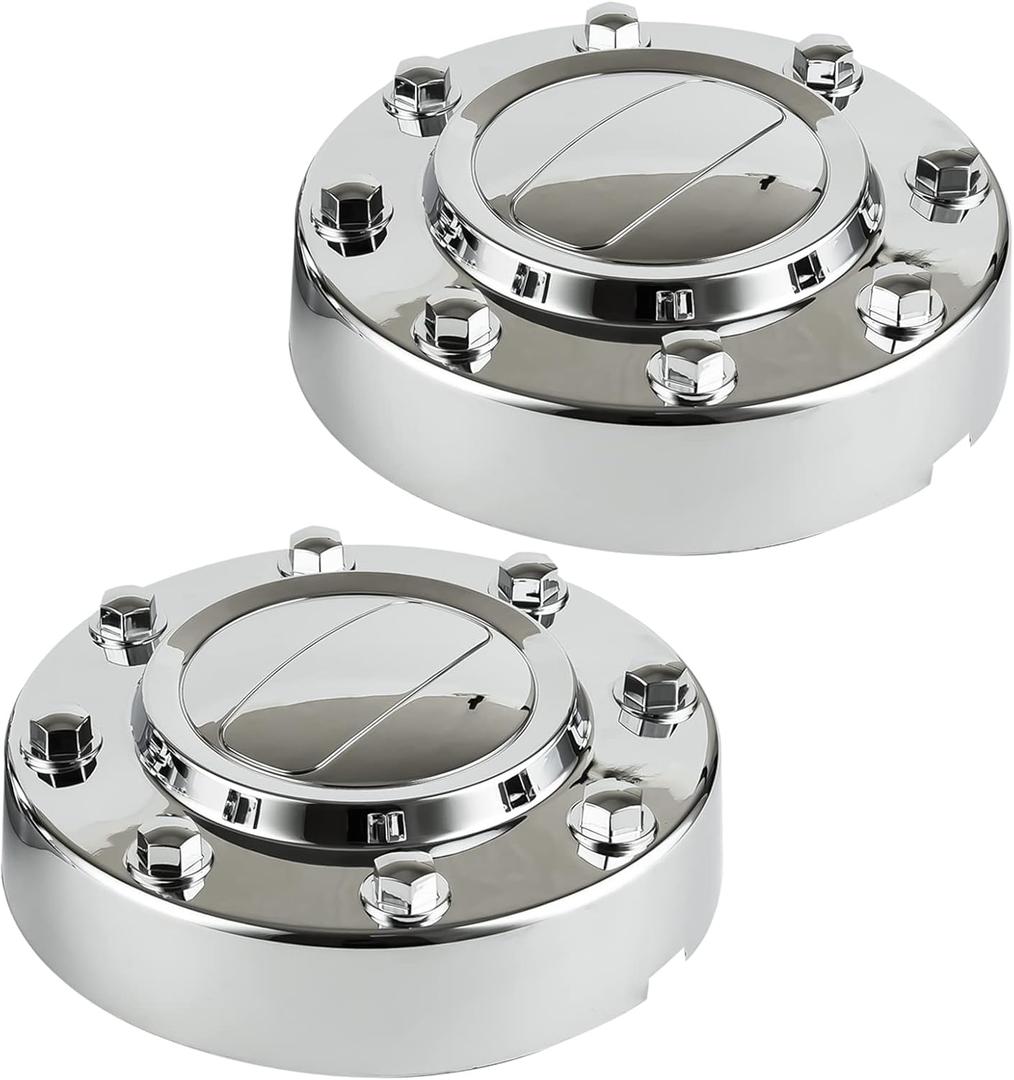 Replacement for Chrome Wheel Center Hub Cap Hubcap 2011-2018 Ram 3500 2Pcs Front 1-Ton Dually DRW Alloy Wheel