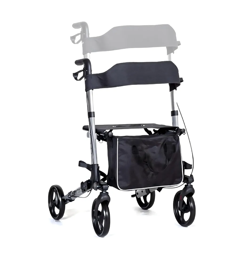 Fenetic Wellbeing Rollator Walkers for Seniors with Seat Lightweight Foldable - All Terrain Rollator for Travel & Storage - Height Adjustable Handles, Easy-Lock Brakes & Storage Bag - Supports 266lb