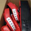 3-in-1 Boxing Equipment Punching Gloves Mitts Kick Pack Set for Kids Karate Mitts Pad for Beginners Arm Pad for Children Boxing Gloves for Muay Thai, Taekwondo, MMA Training, Gift for Kids Toddlers (Red)