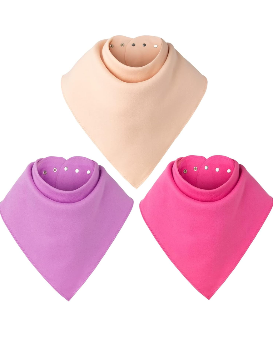 Adult Drool Bib for Special Needs, Large Elderly Bandana, Teen Bib for Women Men, Soft Absorbent Set for Kids