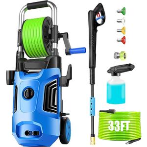 Electric Pressure Washer 4800 PSI 4.0 GPM Power Washers Electric Powered with with 33ft Pressure Hose, 4 Nozzle and Foam Cannon, Powerwashers for Home, Cars, Patio, Blue Electric Pressure Washer 4800 PSI 4.0 GPM Power Washers Electric Powered with with 33ft Pressure Hose, 4 Nozzle and Foam Cannon, Powerwashers for Home, Cars, Patio, Blue