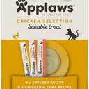 Applaws Lickable Cat Treats, Natural Grain-Free Pure, Made with Limited and Natural Ingredients, No Artificial Additives, Chicken Squeeze Up Cat Treats (24 x 0.5 oz Sachets)
