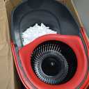 O-Cedar EasyWring Microfiber Spin Mop, Bucket Floor Cleaning System, Red, Gray, Standard