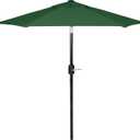 6 Ft Outdoor Patio Umbrella, Easy Open/Close Crank and Push Button Tilt Adjustment - Hunter Green Market Umbrellas