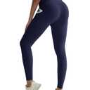 RUNNING GIRL Leggings with Pockets for Women Tummy Control 25" High Waisted Yoga Pants Buttery Soft Gym Workout Yoga Leggings(3152 Navy Blue XXL)
