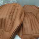 2PCS ZC Car Seat Covers Front Bottom Seat Cushion Covers, Waterproof Nappa Leather, Anti-Slip and Wrap Around The Bottom, Universal Auto Interior Fit for Sedans SUV Pick-up Truck, Cocoa Brown