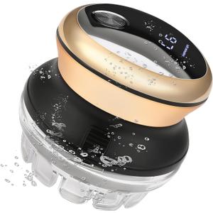 KEMEI Professional Hair Clippers for Men, Automatic Circular Hair Trimmer, Cordless Self-Haircut Kit with LED Display, KM-887 Gold