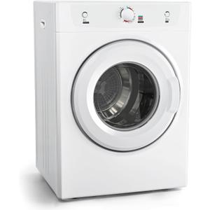 Euhomy Dryer, 3.5 Cu. Ft. 1500W Clothes Dryer, Stainless Steel Tumble Dryer with Exhaust Hose for Home, Apartment, Dorm, White