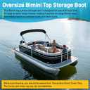 Oversize Bimini Top Storage Boot Cover, Bimini Top Cover Boot, Fits up to 103" / 8.5' Wide, Specifically Designed for Large or Oversized Frame Bimini Tops, Durable and Weatherproof, Black