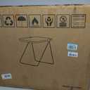 Acrylic Folding Table TV Tray Small Side Table - Tawny, 27.56" x 19.69" x 27.56"