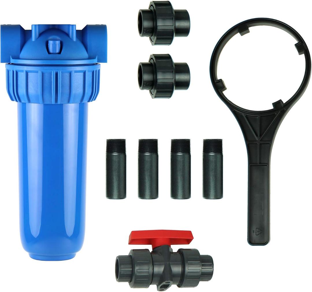 Aquasana Rhino Whole House Water Filter System Installation Kit with 3/4" Fittings and 10" Pre-Filter