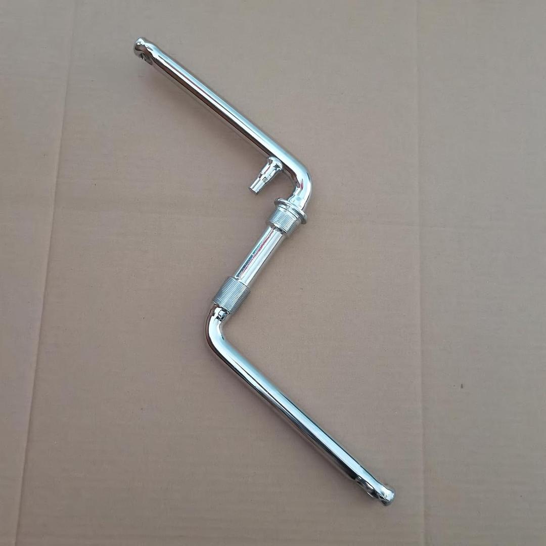 Wide One Piece Bike Crank to Crank Assembly Kit, 1 pc Crankarm Set (Chrome-Length of Arm:165mm/6.496")