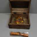 Nautical Cove Wooden Pirates Treasure Chest Box Pirate Treasure Map and Gold Coins/Gems