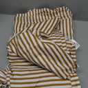 JELLYMONI 100% Cotton Bed Sheets Set  Khaki and White Stripes, Queen Size, Soft Bedding with Deep Pocket Fitted Sheet, Flat Sheet & Pillowcases (1601)