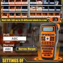 Label Maker Machine with-Tape, Heat Shrink Label Maker Waterproof-Labels, Wire Cable label Maker, E1000 Labeler Machine with-Tape 12mm Laminated Handheld Labeling Machine for Industrial Office