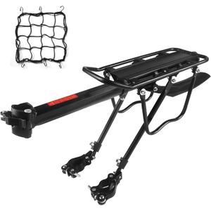 Dirza Bike Cargo Rack Bike Rear Rack with Fender Full Quick Release Adjustable Bicycle Carrier Bike Luggage Rack 115 lbs Capacity