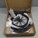 Furshus Plant Stand,5 Pack Heavy Duty Flower Pot Stands, Metal Decoration Racks, Round Plant Shelf for Planter Outdoor and indoor (Black)