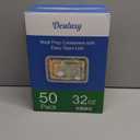 50 Pack (100-Piece) 32 oz Meal Prep Containers Reusable with Easy Open Lids, Sturdy Leakproof Food Safe, Microwave Freezer Dishwasher Safe, To Go Take Out Plastic Food Storage Pans with Lids, Black