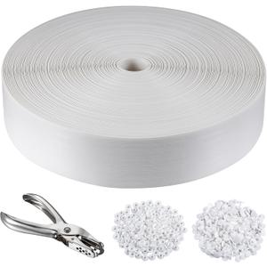 Chain Link Fence Privacy Strip, 246 ft. Fence Privacy Strip, (Includes 200 Clasps + One Hole Punch) White Suitable for Decks, patios,grates, Wire mesh and More.