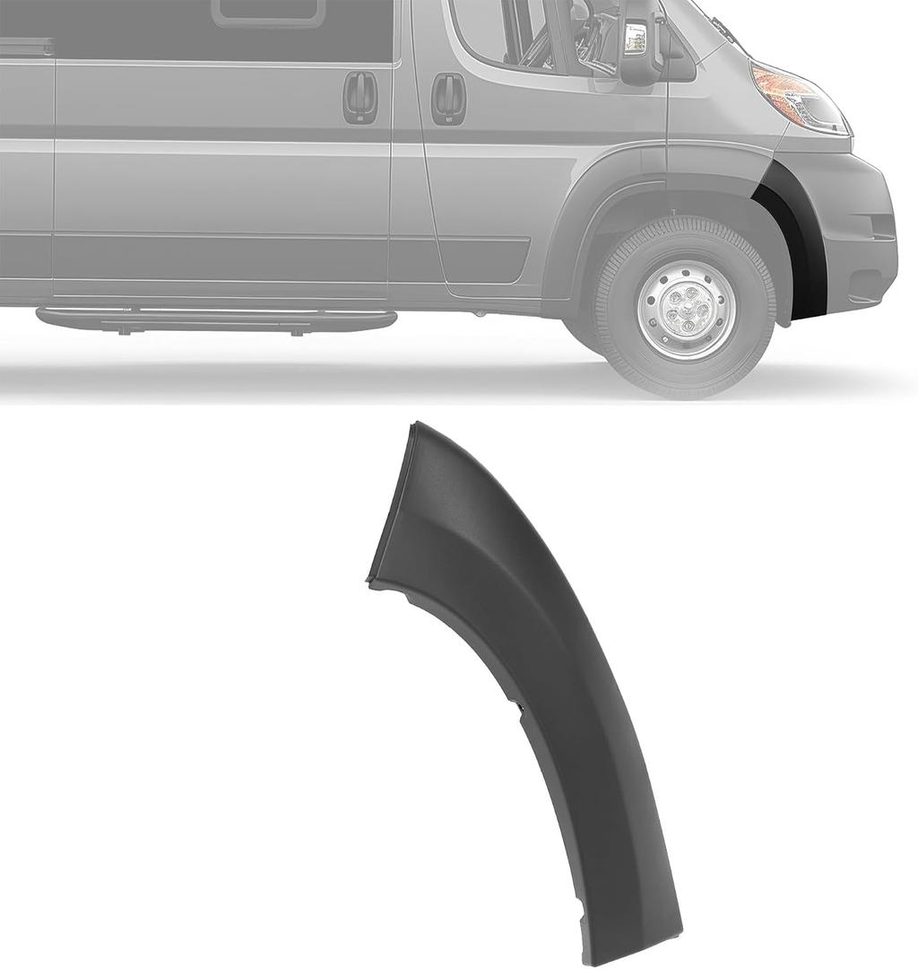 HECASA Front Bumper Molding Trim Fender Flare Compatible with 2019-2022 Dodge Ram Promaster 1500 2500 3500 Wheel Molding End Cap Trim - Right Passenger Side