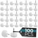 100 Pcs Plastic Furniture Feet  0.8x0.7 Nail On Furniture Glides  Durable, Easy to Install, Low-Profile, Smooth Gliding  Nail in Chair Leg Floor Protectors Prevents Scratches, Dents for Daily Use