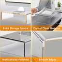Acrylic Monitor Stand Riser Clear Computer Monitor Stand for Laptop PC Printer Computer Riser Acrylic Tray