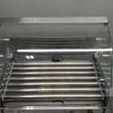 VEVOR Hot Dog Roller 7 Rollers 18 Hot Dogs Capacity 1050W Stainless Sausage Grill Cooker Machine with Dual Temp Control Glass Hood Acrylic Cover Bun Warmer Shelf Removable Oil Drip Tray, ETL Certified