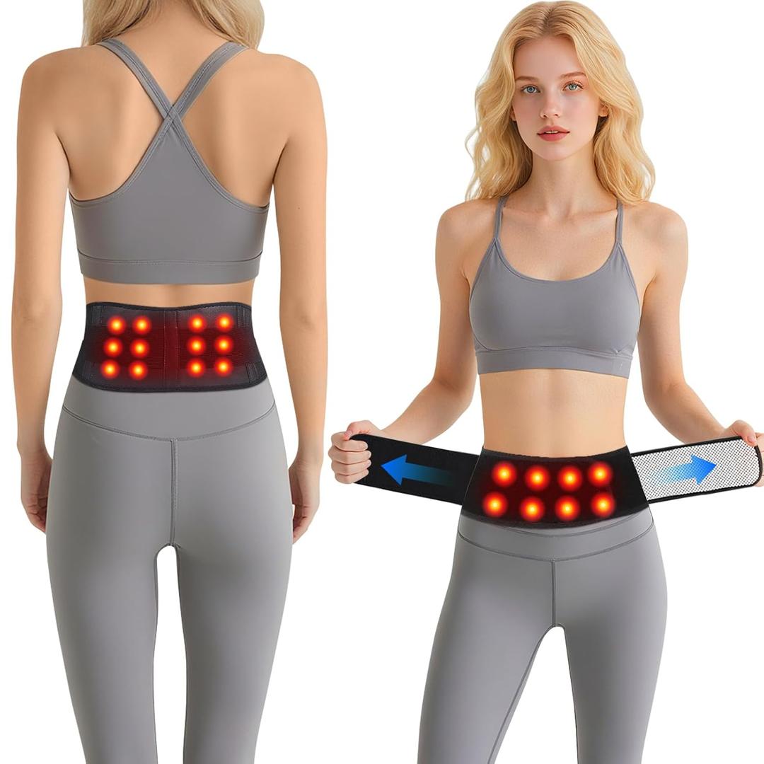 Heated Back Braces, Back Support Belt with Magnet, Self Heating Lower Support Back Braces for Lower Pain Relief (L)