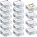 Remerry 16 Pcs Clear Acrylic Cube Blocks Square Display Block Clear Polished Acrylic Stamp Blocks Jewelry Display Stand Ring Showcase Holder Base(2 x 2 x 1 Inch)
