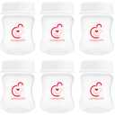Nenesupply 4.7oz 6pc Wide Neck Breastmilk Storage Bottles Breast Pump Bottles Use on Pumping with Spectra S1 S2 Synergy Gold Breast Pumps Collection Replace Spectra Bottles for Pumping Wide Mouth