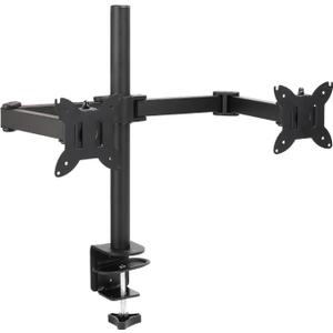 Adjustable Dual Monitor Desk Mount, Holds up to 32" Monitors, Black