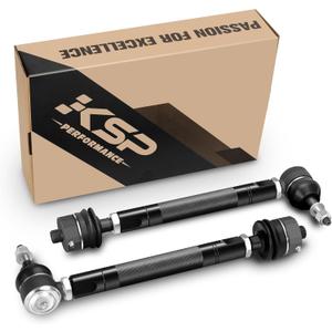KSP Heavy Duty Tie Rod Ends Kits for Silverado Sierra 2500HD 3500HD 2011-2024, Front Lower Tie Rod Compatible with Chevy GMC, 0-6" Adjustable Tie Rod Repalce OE Inner and Outer Tie Rod Assembly, 2PC