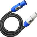 PowerCon Power Cable AC PowerCon Input to PowerCon Output 12AWG 3 Pin Power Extension Cable for LED Screen Beam Moving Head Light, Stage Light Power,Audio Video Equipment and More-3FT