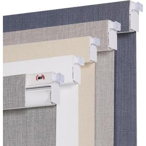 Persilux No Drill Blackout Roller Shades for Window, Grey, 26 1/2"W x 72"H