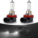 2 PCS Car Halogen Fog Light Bulb, 12V 55W Waterproof Glass Vehicle Spotlights Replacements, Universal Automotive High Beam Lighting Accessories for Truck SUV Car (Warm White Light #H11)