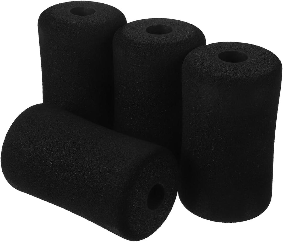Totority Ab Training Sleeve Foam Roller Pads Replacement for Gym Exercise Equipment 4 Pcs Foam Foot Pads Cushion Covers 5.31 X 2.95 X 2.95 Inch for Leg Extension Machine Comfort and Protection