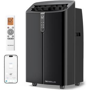 TECXERLLON 16000 BTU Portable Air Conditioners with App Control, Cools Up to 850 Sq.Ft, 4-in-1 Smart Portable AC Unit with Cooling, Dehumidifier, Fan & Sleep Mode, Self-Evaporating for Home & Office